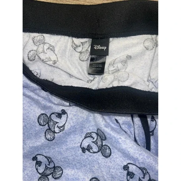 Disney Mickey Mouse Pajama Pants Womens Medium Blue Character Jogger Sleepwear - Picture 2 of 2